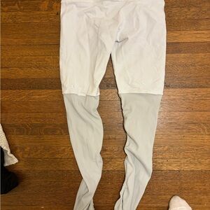 ALO Yoga White and Gray Leggings